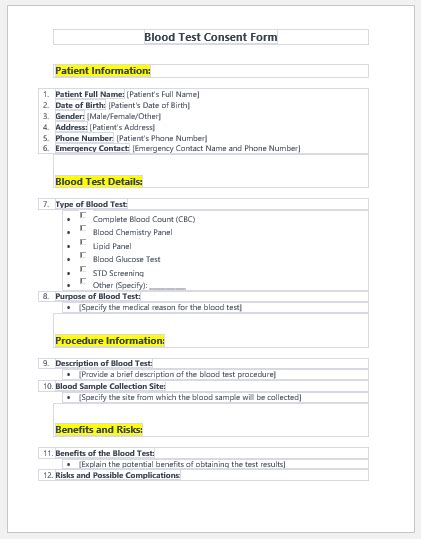 elisa test order|elisa blood test consent form.